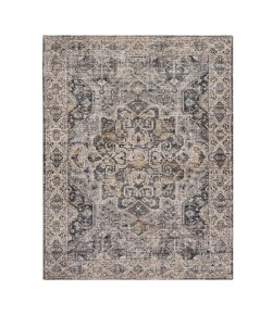 Anji Mountain 6' Round Dark Neutral Medallion Jute/Chenille Rug