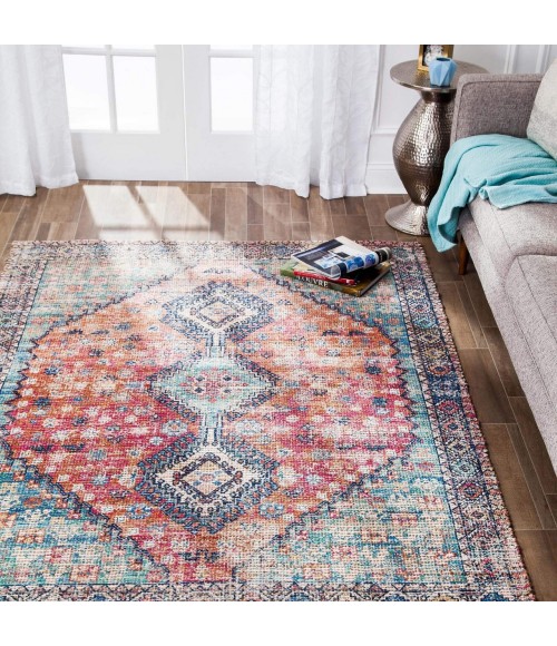 Anji Mountain 8' Round Lenjan Distressed Rug