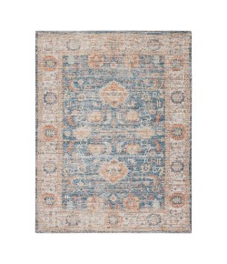 Anji Mountain Anji Mountain 5' x 7' Blue Floral Ivory Border Jute/Chenille Rug