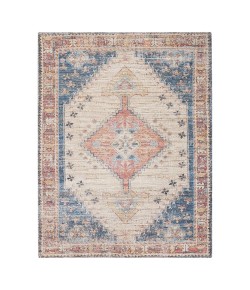 Anji Mountain 5' x 7' Beso Long Medallion Red Border Jute/Chenille Rug