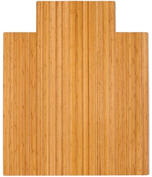 44X52 Natural Standard Bamboo Chair Mat with lip - Rugs Town 44" x 52" Natural Standard Bamboo Chair Mat with lip