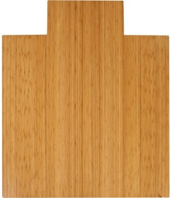 Anji Mountain 44 in. X 52 in. Natural Delu X e Bamboo Chair Mat with lip