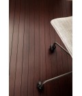 44" x 52" Dark Cherry Standard Bamboo Chair Mat with lip