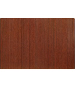 Anji Mountain 48 in. X 60 in. Dark Cherry Standard Bamboo Chair Mat no lip