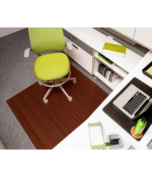 48X52 Walnut Standard Bamboo Chair Mat no lip - Rugs Town 48" x 52" Walnut Standard Bamboo Chair Mat no lip