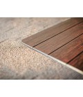 48X72 Walnut Standard Bamboo Chair Mat no lip - Rugs Town 48" x 72" Walnut Standard Bamboo Chair Mat no lip