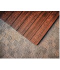 48X72 Walnut Standard Bamboo Chair Mat no lip - Rugs Town 48" x 72" Walnut Standard Bamboo Chair Mat no lip
