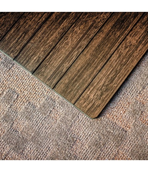 48X42 Java Standard Bamboo Chair Mat no lip - Rugs Town 48" x 42" Java Standard Bamboo Chair Mat no lip