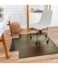 44X52 Java Standard Bamboo Chair Mat with lip - Rugs Town 44" x 52" Java Standard Bamboo Chair Mat with lip