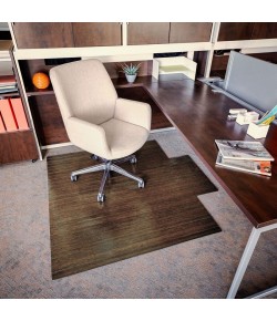 Anji Mountain 55 in. X 57 in. Java Standard Bamboo Chair Mat with lip