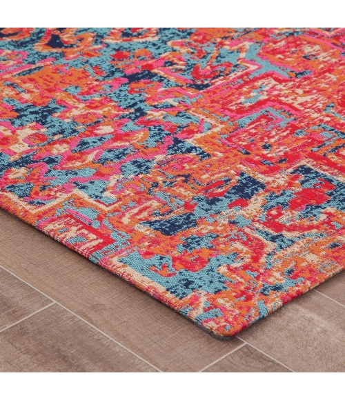 Anji Mountain Chair Mat ® Rug Anji Mountain 36" x 48" Merida Red & Blue 1/4" Rug'd Chair Mat ®
