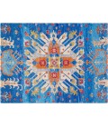 36X48 Las Cruces Blue & Orange 1/2 Rug'd Chair Mat - Rugs Town 36" x 48" Las Cruces Blue & Orange 1/2" Rug'd Chair Mat