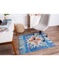 36X48 Las Cruces Blue & Orange 1/2 Rug'd Chair Mat - Rugs Town 36" x 48" Las Cruces Blue & Orange 1/2" Rug'd Chair Mat