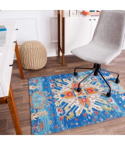 Anji Mountain 40" x 54" Las Cruces Blue & Orange Rug