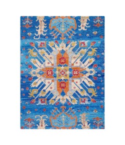 Anji Mountain 36" x 48" Las Cruces Blue & Orange Rug