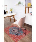 36X48 Meknes Red & Blue 1/2 Rug'd Chair Mat - Rugs Town 36" x 48" Meknes Red & Blue 1/2" Rug'd Chair Mat