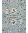 36X48 Tabriz Blue & Beige 1/2 Rug'd Chair Mat - Rugs Town 36" x 48" Tabriz Blue & Beige 1/2" Rug'd Chair Mat