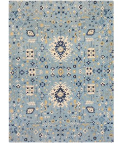 Anji Mountain 36 in. X 48 in. Tabriz Blue & Beige 1/2 in. Rug ft. d Chair Mat 