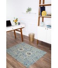 36X48 Tabriz Blue & Beige 1/2 Rug'd Chair Mat - Rugs Town 36" x 48" Tabriz Blue & Beige 1/2" Rug'd Chair Mat