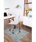 36X48 Tabriz Blue & Beige 1/2 Rug'd Chair Mat - Rugs Town 36" x 48" Tabriz Blue & Beige 1/2" Rug'd Chair Mat