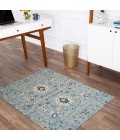 Anji Mountain 40" x 54" Tabriz Blue & Beige 1/2" Rug'd Chair Mat ®