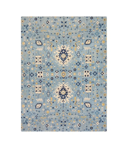 Anji Mountain 40" x 54" Tabriz Blue & Beige 1/2" Rug'd Chair Mat ®