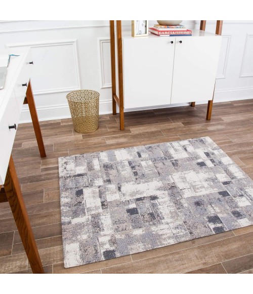 Anji Mountain 36" x 48" Aarhus Beige Brown & Gray 1/4" Rug'd Chair Mat®