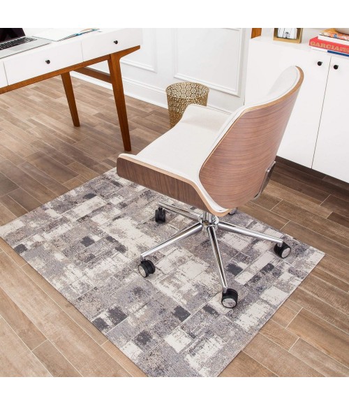 Anji Mountain Chair Mat ® Rug Anji Mountain 40" x 54" Aarhus Beige Brown & Gray 1/4" Rug'd Chair Mat ®