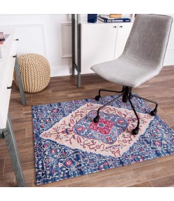 Anji Mountain 36" x 48" Porto Blue & Red Rug