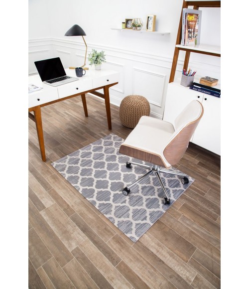 36X48 Mitte Gray & Beige 1/2 Rug'd Chair Mat - Rugs Town 36" x 48" Mitte Gray & Beige 1/2" Rug'd Chair Mat