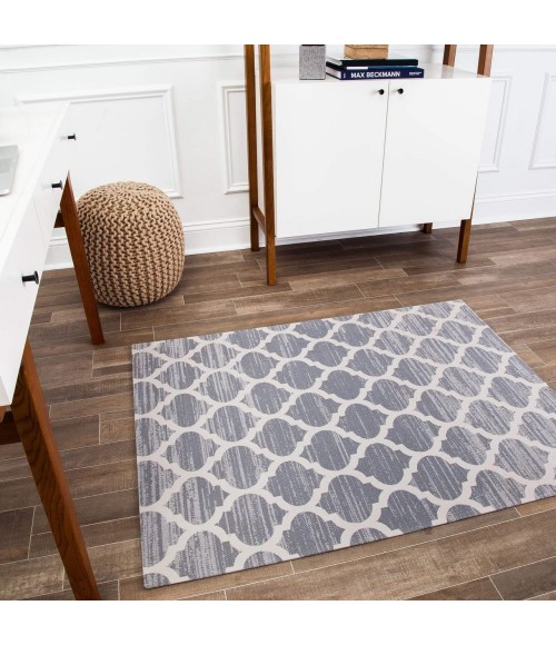Anji Mountain Chair Mat ® Rug Anji Mountain 40" x 54" Mitte Gray & Beige 1/2" Rug'd Chair Mat ®