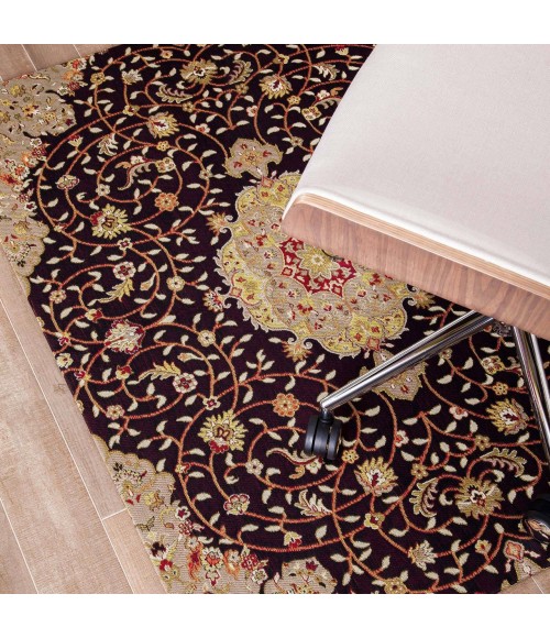 Anji Mountain Chair Mat ® Rug Anji Mountain 36" x 48" Altamira Brown, Orange & Black 1/4" Rug'd Chair Mat ®