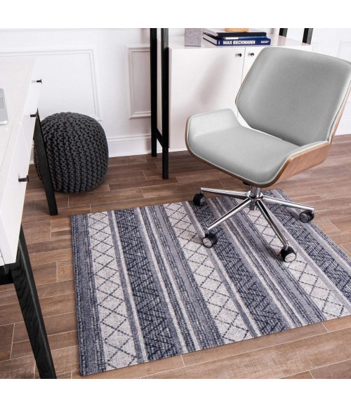 Anji Mountain 36" x 48" Alesund Beige & Gray 1/4" Rug'd Chair Mat®