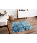 36X48 Maldives Blue & Ivory 1/2 Rug'd Chair Mat - Rugs Town 36" x 48" Maldives Blue & Ivory 1/2" Rug'd Chair Mat
