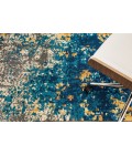 36X48 Bilbao Blue & Orange 1/2 Rug'd Chair Mat - Rugs Town 36" x 48" Bilbao Blue & Orange 1/2" Rug'd Chair Mat