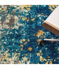 Anji Mountain Chair Mat ® Rug Anji Mountain 40" x 54" Bilbao Blue & Orange 1/2" Rug'd Chair Mat ®