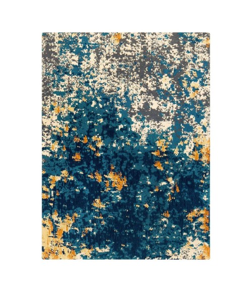 Anji Mountain Chair Mat ® Rug Anji Mountain 40" x 54" Bilbao Blue & Orange 1/2" Rug'd Chair Mat ®