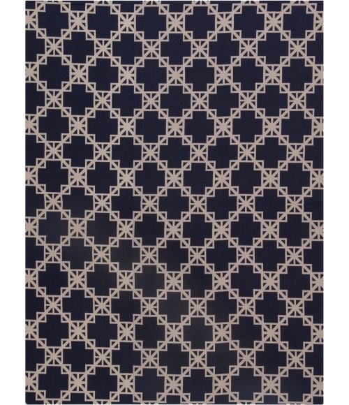 36X48 Aberdeen Navy Blue & Tan 1/2 Rug'd Chair Mat - Rugs Town 36" x 48" Aberdeen Navy Blue & Tan 1/2" Rug'd Chair Mat