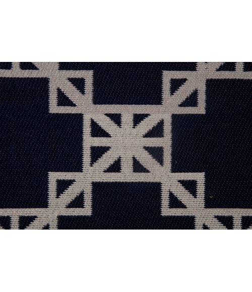 36X48 Aberdeen Navy Blue & Tan 1/2 Rug'd Chair Mat - Rugs Town 36" x 48" Aberdeen Navy Blue & Tan 1/2" Rug'd Chair Mat