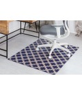 36X48 Aberdeen Navy Blue & Tan 1/2 Rug'd Chair Mat - Rugs Town 36" x 48" Aberdeen Navy Blue & Tan 1/2" Rug'd Chair Mat