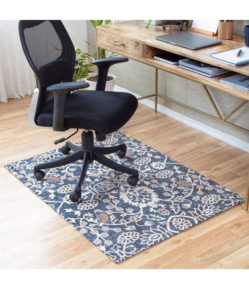 Anji Mountain Chair Mat ® Rug Anji Mountain 40" x 54" Robin Gray & Orange 1/2" Rug'd Chair Mat ®