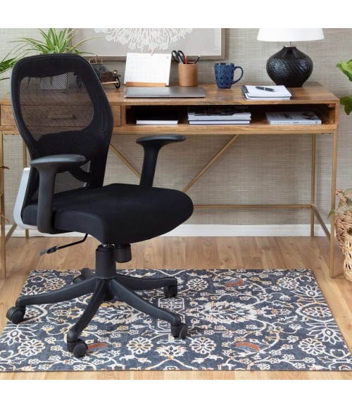 Anji Mountain Chair Mat ® Rug Anji Mountain 40" x 54" Robin Gray & Orange 1/2" Rug'd Chair Mat ®