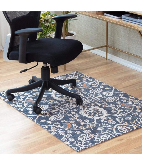Anji Mountain Chair Mat ® Rug Anji Mountain 40" x 54" Robin Gray & Orange 1/2" Rug'd Chair Mat ®