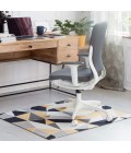 Anji Mountain Chair Mat ® Rug Anji Mountain 36" x 48" Figueres Yellow & Gray 1/4" Rug'd Chair Mat ®