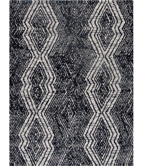 36X48 Smiljan Black & White 1/2 Rug'd Chair Mat - Rugs Town 36" x 48" Smiljan Black & White 1/2" Rug'd Chair Mat