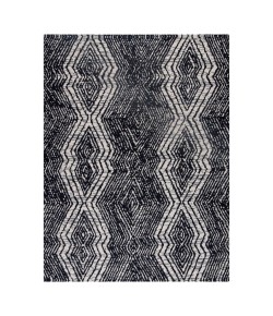 Anji Mountain 36" x 48" Smiljan Distressed Diamond Black and White Rug