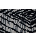 36X48 Smiljan Black & White 1/2 Rug'd Chair Mat - Rugs Town 36" x 48" Smiljan Black & White 1/2" Rug'd Chair Mat