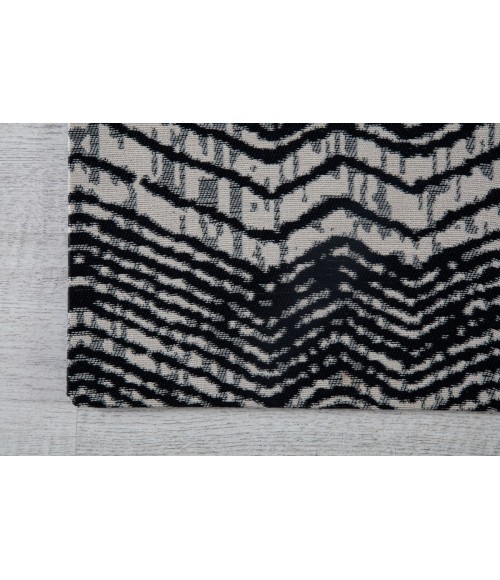 36X48 Smiljan Black & White 1/2 Rug'd Chair Mat - Rugs Town 36" x 48" Smiljan Black & White 1/2" Rug'd Chair Mat