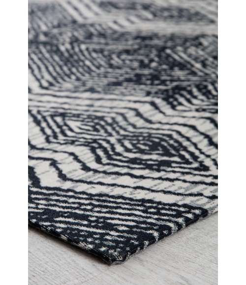 36X48 Smiljan Black & White 1/2 Rug'd Chair Mat - Rugs Town 36" x 48" Smiljan Black & White 1/2" Rug'd Chair Mat