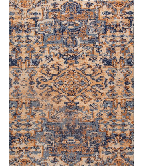 36X48 Onondaga Blue & Orange 1/2 Rug'd Chair Mat - Rugs Town 36" x 48" Onondaga Blue & Orange 1/2" Rug'd Chair Mat